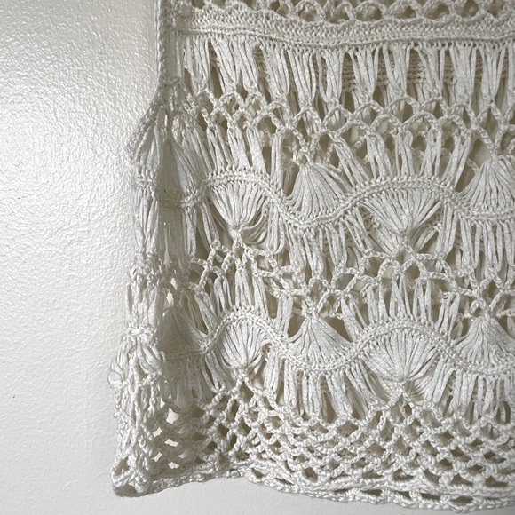 Divided H&M | White Crochet Crop Tank | Size Small - Picture 6 of 12